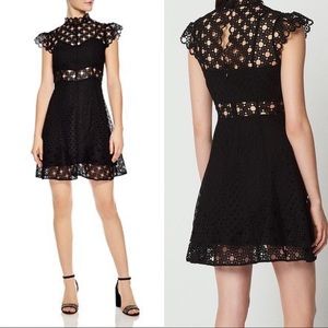 NWOT Sandro Jannie Lace A-Line Mini Dress, FR38